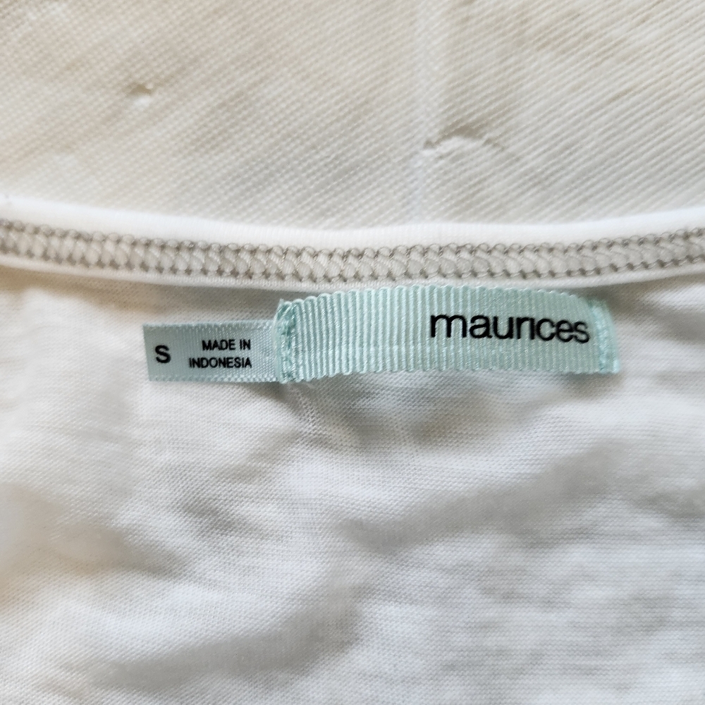 Maurices Size Small Gray and White Long Sleeve Tee - Picture 6 of 7